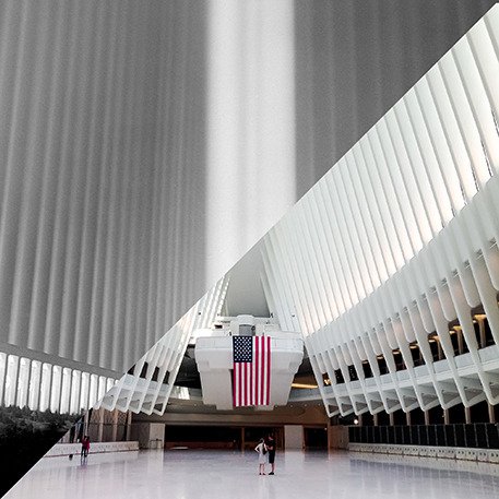 Albert Speer, Lichtdom, Nuremberg, 1937 © Lala Aufsberg
VS
Santiago Calatrava, World Trade Center Transportation Hub | Oculus, New York, USA, 2003-2016