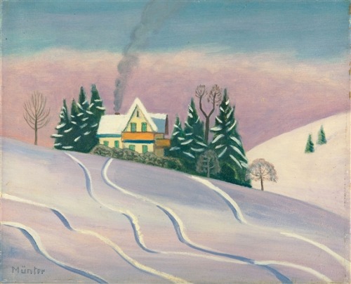 artist-munter:Winterlandscape in Bavaria, 1950, Gabriele Munterwww.wikiart.org/en/gabriele-m
