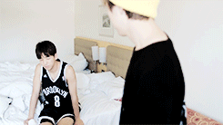 ssonnaeun-deactivated20160311:  cute boyfriend sandeul waking up cute boyfriend baro