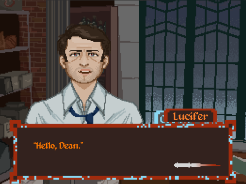 Scene From Supernatural S11e11 Into The Mystic Redone In A Pixel Art Rpg/visual Novel Style! I Can Only