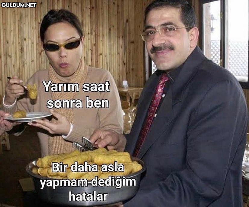 Yarım saat sonra ben Bir...