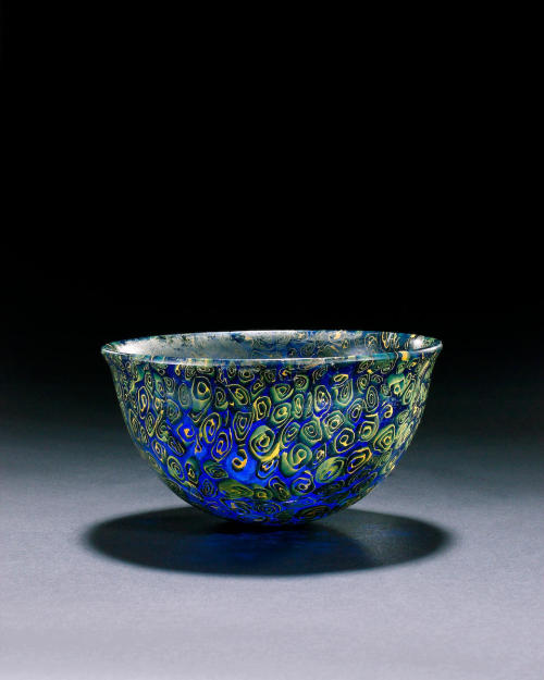 Hellenistic mosaic glass bowl. Late 3rd-2nd century BC, Assembled from sections of a pre-formed