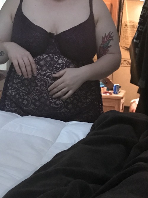 Came home to the wife in this all over me love it she is so sexy who else thinks so tell us please