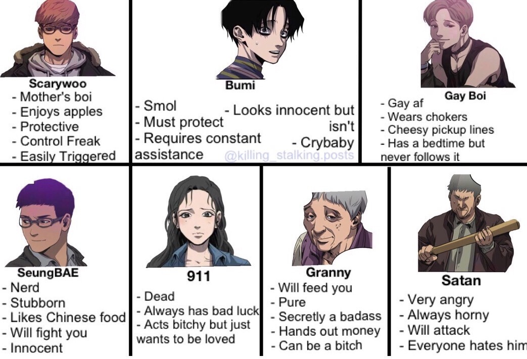 Killing Stalking Characters - MyWaifuList