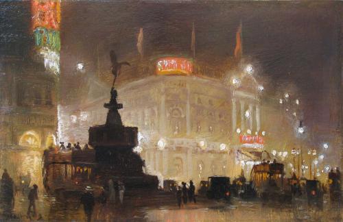 afternoonsnoozebutton: lyhytaikainen: Different views of Picadilly Circus by George Hyde-Pownall I r