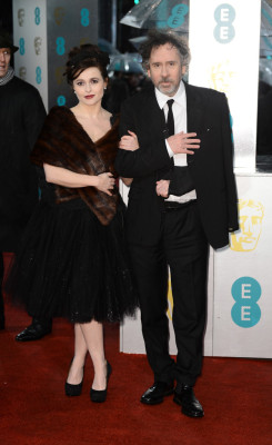 suicideblonde:  Helena Bonham Carter and Tim Burton at the EE British Academy Film Awards in London, February 10th 