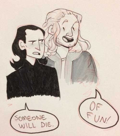 lokiredemtionarc:drew these guys w that one parks n rec quote