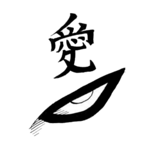 Kanji signifying love Tooth gems ( Gaara Tattoo ) © ISISNGOLD