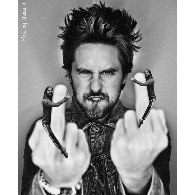 jaredleto:  Got #jaredhugginleto on my fuck you Uzi fingers. ;) #lovelustfaithdreams