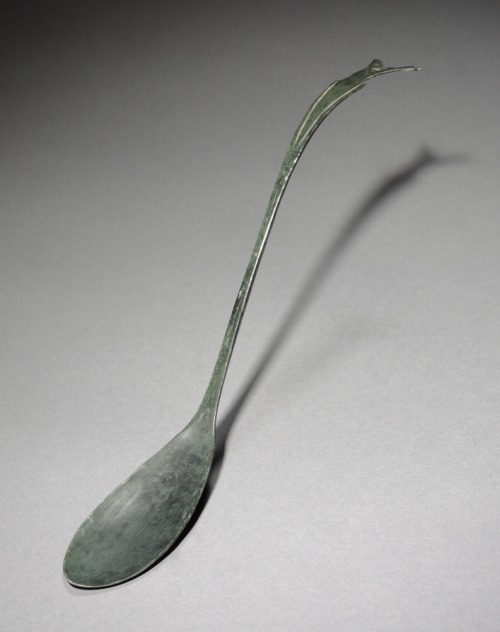 Spoon with Fish-Tail Design, 918-1392, Cleveland Museum of Art: Korean ArtSize: Overall: 24.8 cm (9 