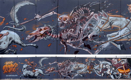 littlelimpstiff14u2:  littlelimpstiff14u2 cross-connect:  The De-Constructed Anatomical Art of Nychos Nychos is an Austrian Super Murallist, also known as Nychos the Weird,part of the Rabbit Eye Movement and of The Weird Crew  