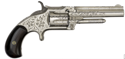 Engraved Smith and Wesson No. 1 &frac12;, circa mid 19th century.