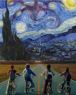 carriecherry71:  Hmmmm what Stranger Things could be in this Starry Night I wonder…. 