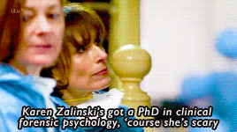 beifongdynasty:Thirty seconds on the phone to Karen Zalinski and I’m nervous wreck. Look at me, what