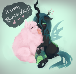 Happy Birthday askflufflepuff(;3; Sorry that I’m part of the wait)(Edit: Oops, forgot her wing)