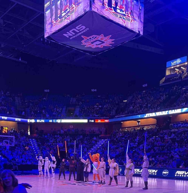 Performing in front of a crowd of over 8000 people for the first ever WNBA Star Wars game? Nbd. CRUSHED IT.