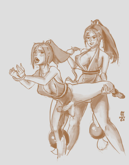 automat-on:Some commission sketches, Tifa from FFVII and Mai (KoF) selfcest. Sometimes i know how to