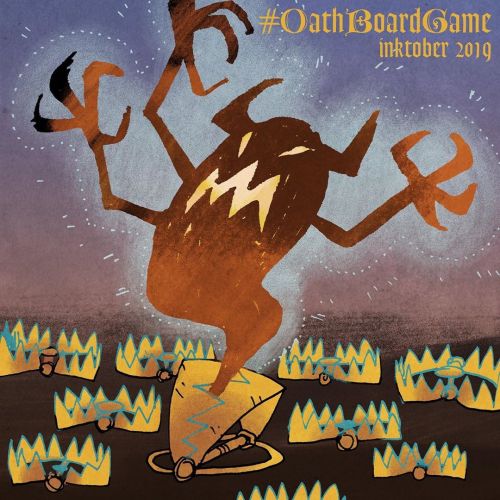 Demon Snare #OathBoardGame #inktober #inktober2019 #boardgames #illustration #kyleferrin www