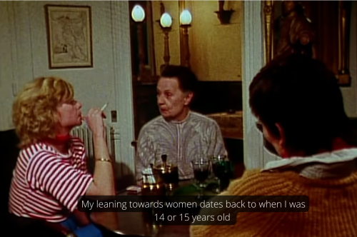 Rolande, a 75-year-old lesbian sharing her story in a 1982 French documentary