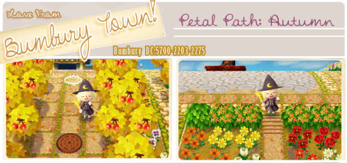 bumburytown: Finally able to upload the Fall versions of my Bumbury paths! (All my current QR codes 