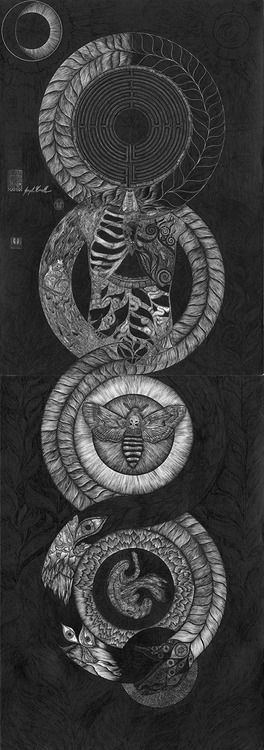 the seventh-prayer: Joseph Uccello, Ouroboros of Life and Death. / Sacred Geometry