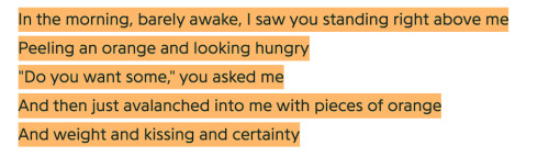On Tangerines And Tenderness