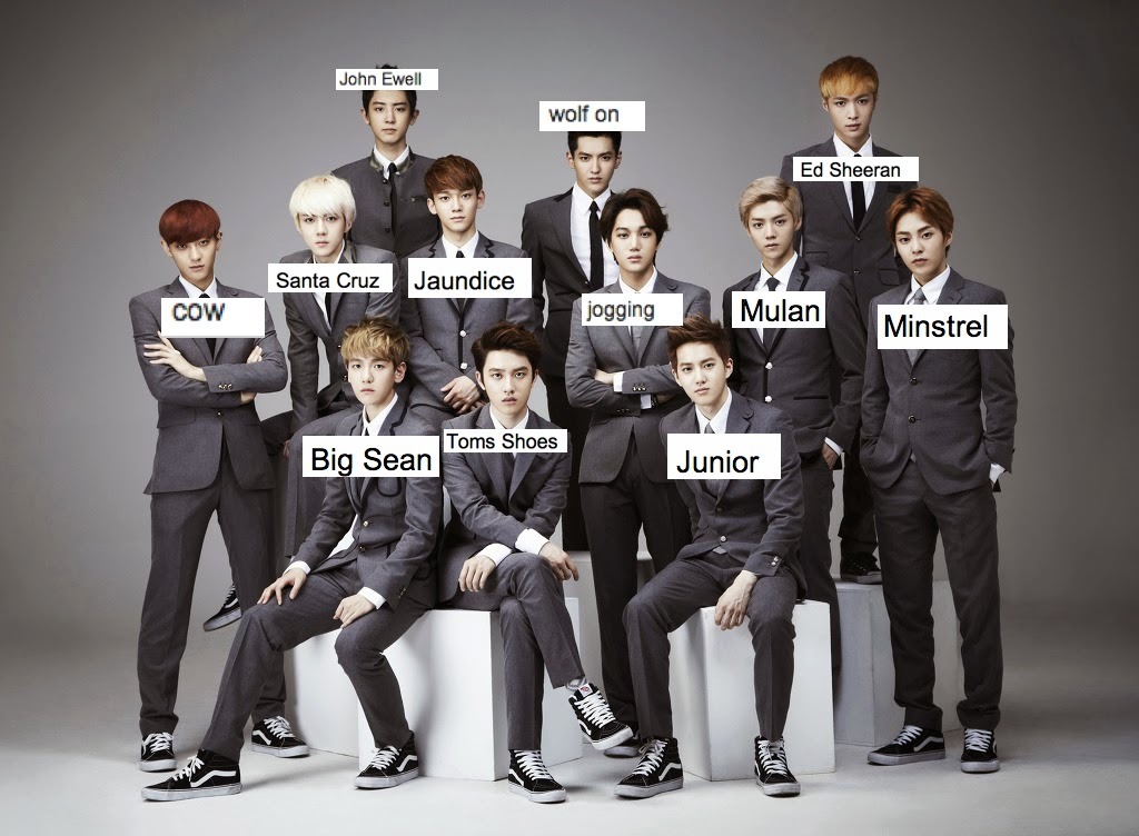 The K Pop Dumpster Krismechently Exo Members Names According To