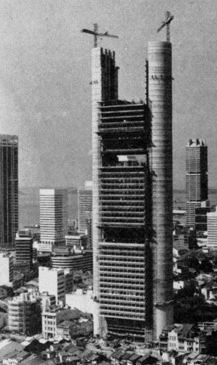 I.M. Pei, Oversea Chinese Banking Corporation, Under Construction, Singapore, 1976