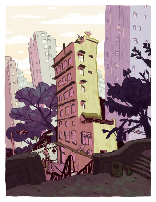 SHEUNG WAN MORNING / Drawn on location in Hong Kong, in the most beautiful neighborhood I’ve e