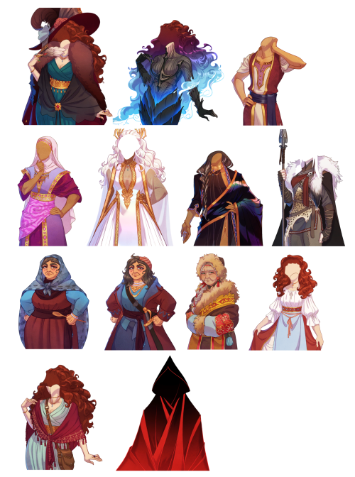 bastart13: These aren’t all body sprites/forms for each character or to scale, but these are referen