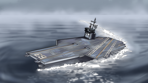 penname-artist: And he is done! Behold! The USS Kitty Hawk (CV-63) redesign! He looks miles better t