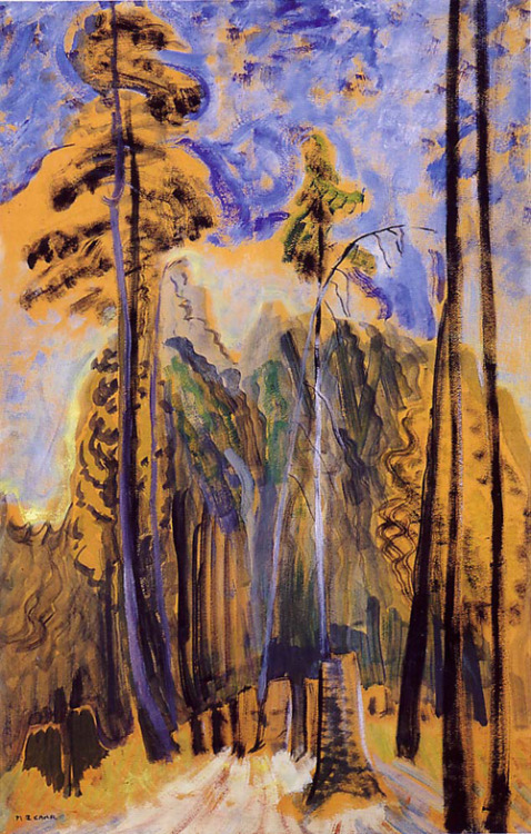 igormaglica:Emily Carr (1871-1945), Forest, c. 1940.oil on paper, 91 x 59.5 cm