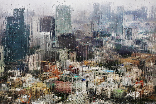 klotzblog:  Rain is the most beautiful of all weathers.  It is a tie whether rain in the car on a highway or rain in the middle of the city is my favorite.   