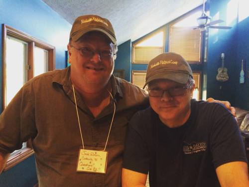 <p>And so it begins… Jack and Jim model their new #nashvilleflatpickcamp hats and the campers start to arrive. #flatpicking #guitar #nashville  (at Ridgetop, Tennessee)</p>