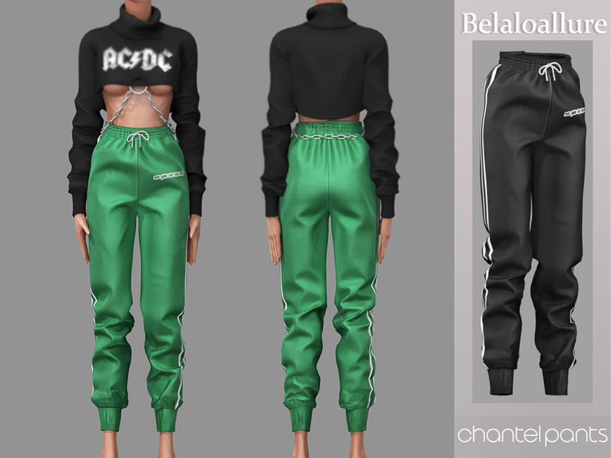 Belaloallure_Chantel track pants (patreon) Created... - Emily CC Finds