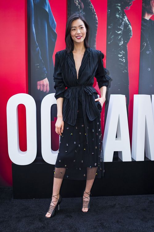 Liu Wen in Jason Wu at the NYC premiere for Ocean’s 8 on June 5, 2018.