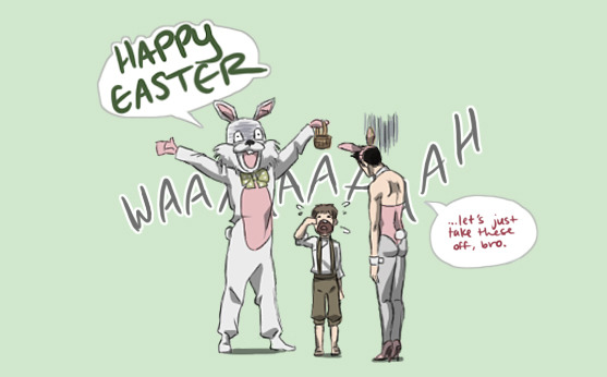 sherbeeee:  they lost a bet (also happy easter y’all) 