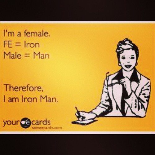criistala:  😆😆😆😆 #ironman #women #toofunny 
