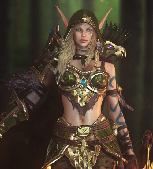 WOW - Alleria Windrunner Real Time 3D FanArt  LEE GUNHO www.artstation.com/artwork/QzGJk8
