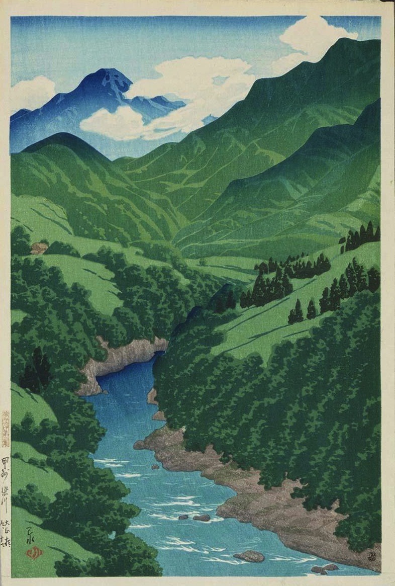 rasarnava:  Kawase Hasui, The Yanagawa, from the series Souvenirs of Travels, 1921