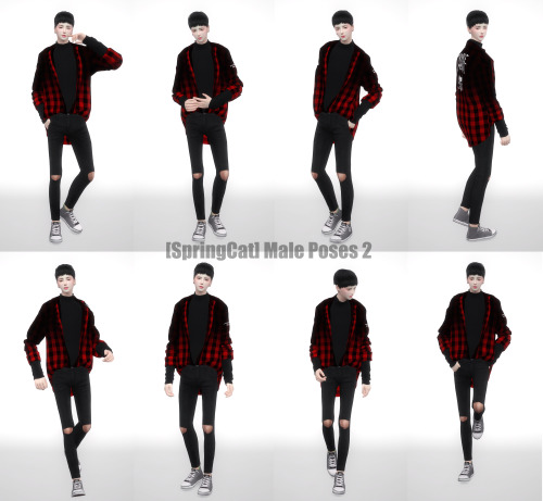 spirngcats:[SpringCat] Male Poses #28 poses + allHereTop @ooobsooo / @sims4-marigoldJean @ooobsooo /