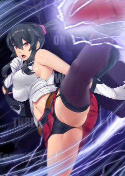 a-titty-ninja:  「One, Two, Three, Torpedo Kick」 by Darkmaya | Twitter๑ Permission to reprint was given by the artist ✔.