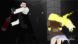 strawberryalice:  My favorite RWBY ladies doing what they do best     \(• ◡