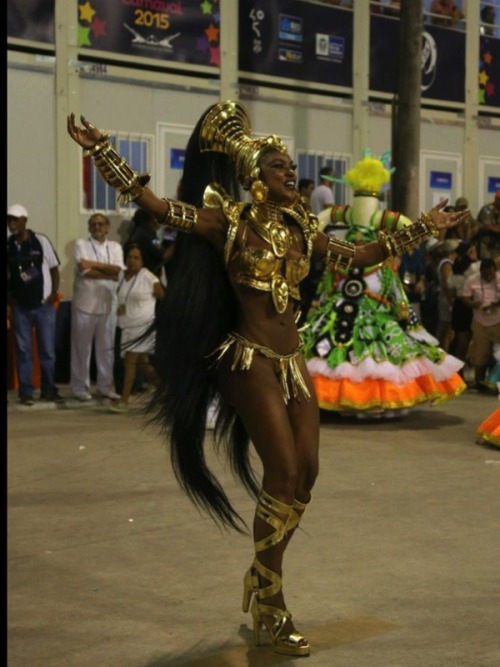 carnivalsfinest:  Cris Vianna as ‘African Queen’ at Brazil’s carnival.