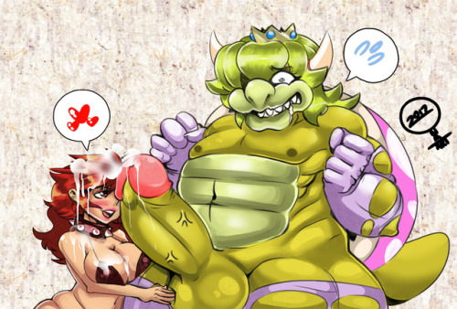 this is what draw during my Multi-stream with penkenart & friends.i remember drawing this back then when i first started draw swap art, its Princess Peach and bowser swapping genders and species.i really like drawing bowser as a slutty sexy princess.