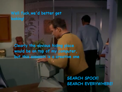 aurordream:I’ve been intending to get back to Star Trek Shitposting for ages, and Spock diving