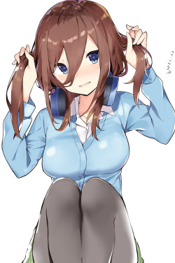 animefemme:  What if Miku had twintails? [Gotoubun no Hanayome]