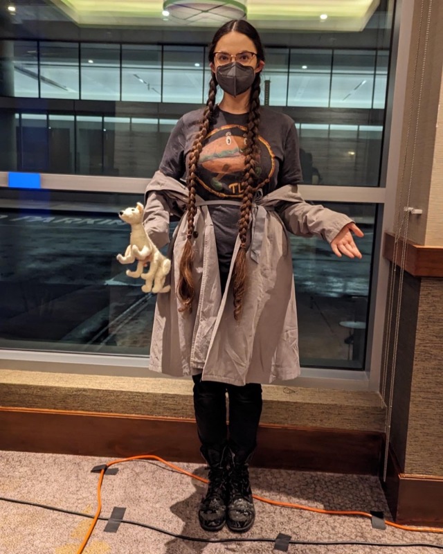 Nona the Ninth and Noodle King of Dogs at Arisia. I had so much fun doing this cosplay. Def need to make Noodle a little 