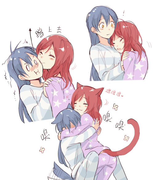 ✧･ﾟ: *✧ Neko Maki & Umi x Maki ✧ *:･ﾟ✧♡ Characters ♡ : Umi Sonoda ♥ Maki Nishikino♢ Anime ♢ : Lo