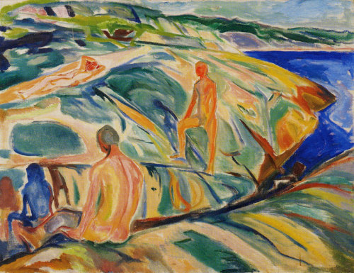 Edvard MunchBathing Men on Rocks1915